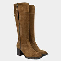 Bota alta campera Dakota Boots modelo CZ 1 en piel Oil color Capuccino Valverde del Camino