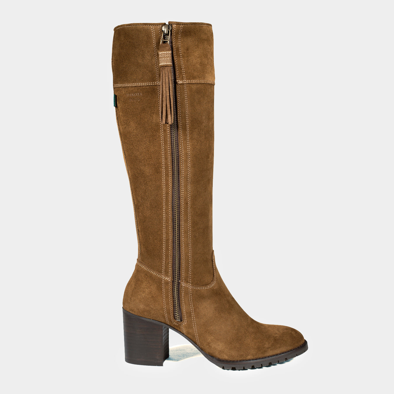 Bota alta campera Dakota Boots modelo CZ 1 en piel Oil color Capuccino Valverde del Camino